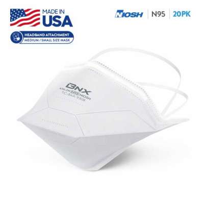 Buy BNX 20-Pack N95 Mask Respirator (NIOSH) - A96-2W Duckbill Style MADE IN USA Profile Picture